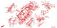 GARDE BOUE ARRIERE (CRF1100A2/A4/AL2/AL4/D2/D4/DL2/DL4) pour Honda AFRICA TWIN 1100 ADVENTURE SPORT 2021