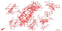 GARDE BOUE ARRIERE (CRF1100A2/A4/AL2/AL4/D2/D4/DL2/DL4) pour Honda AFRICA TWIN 1100 DCT ADVENTURE 2020
