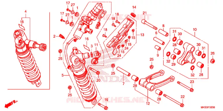 AMORTISSEUR ARRIERE Honda MOTO 1100 AFRICA-TWIN 2020  CRF1100D2L