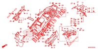 GARDE BOUE ARRIERE (CRF1100A2/A4/AL2/AL4/D2/D4/DL2/DL4) pour Honda AFRICA TWIN 1100 DCT ADVENTURE SPORT 2020