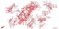 GARDE BOUE ARRIERE (CRF1100A2/A4/AL2/AL4/D2/D4/DL2/DL4) pour Honda AFRICA TWIN 1100 DCT ADVENTURE SPORT 2020
