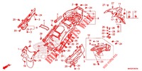 GARDE BOUE ARRIERE (CRF1100A2/A4/AL2/AL4/D2/D4/DL2/DL4) pour Honda AFRICA TWIN 1100 DCT ADVENTURE SPORT LOWER 2020