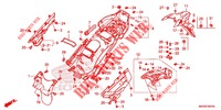 GARDE BOUE ARRIERE (CRF1100A2/A4/AL2/AL4/D2/D4/DL2/DL4) pour Honda AFRICA TWIN 1100 DCT ADVENTURE SPORT LOWER 2020