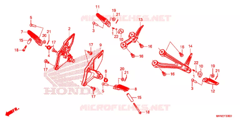 REPOSE PIED Honda MOTO 650 CBR 2020  CBR650RAL
