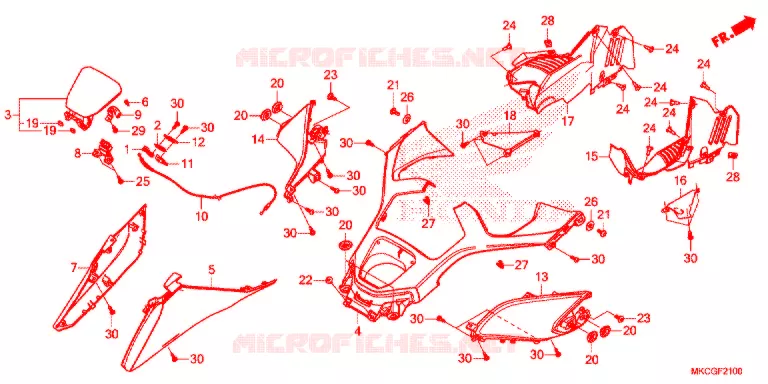 CAPOT Honda MOTO 1800 GOLD-WING 2020  GL1800DAL