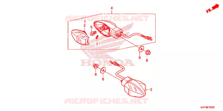 CLIGNOTANT ARRIERE Honda MOTO 125 DASH 2021  AFP125CRFL