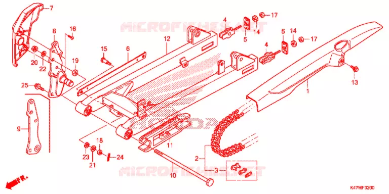 BRAS OSCILLANT Honda MOTO 125 DASH 2021  AFP125CSFL