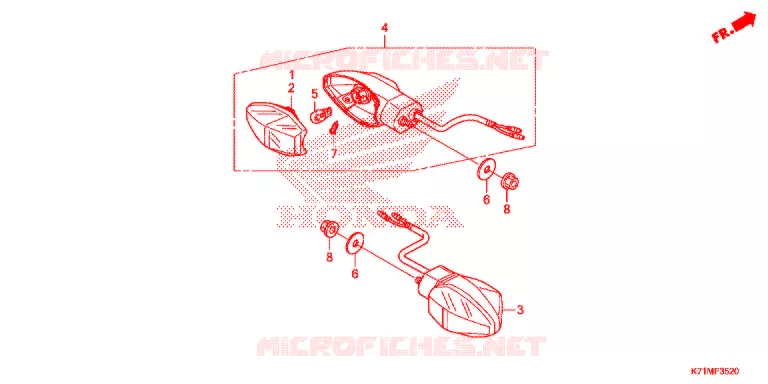 CLIGNOTANT ARRIERE Honda MOTO 110 WAVE 2022  AFS110MCSL