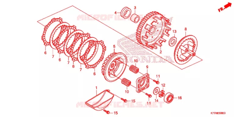 EMBRAYAGE Honda MOTO 110 WAVE 2022  AFS110MCSL
