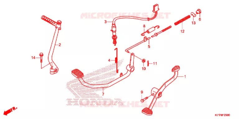 PEDALE Honda MOTO 110 WAVE 2022  AFS110MCSL