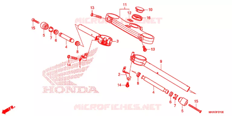 GUIDON - TE DE FOURCHE Honda MOTO 1000 CBR 2021  CBR1000STM