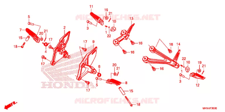 REPOSE PIED Honda MOTO 650 CBR 2020  CBR650RAL