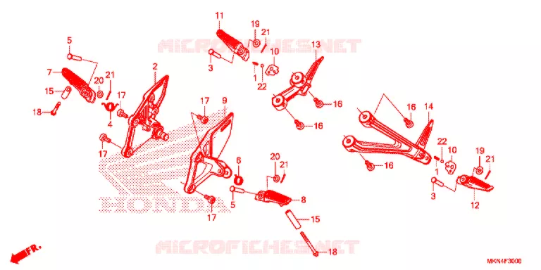 REPOSE PIED Honda MOTO 650 CBR 2020  CBR650RL_A