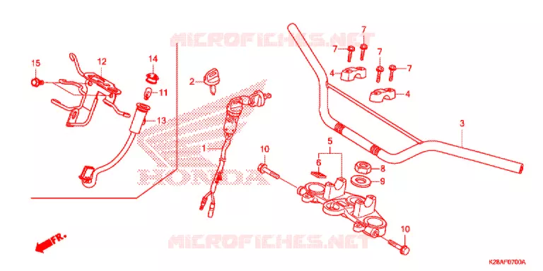 GUIDON Honda MOTO 125 CRF 2020  CRF125FBL