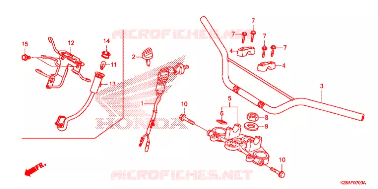 GUIDON Honda MOTO 125 CRF 2019  CRF125FBK