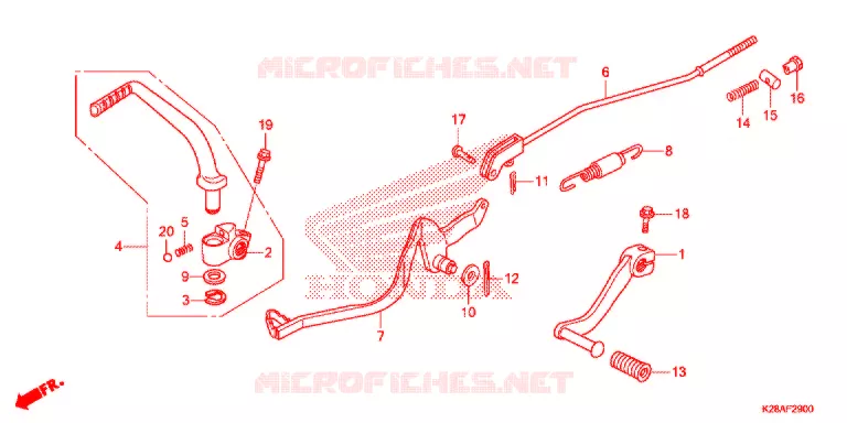 PEDALE Honda MOTO 125 CRF 2019  CRF125FBK