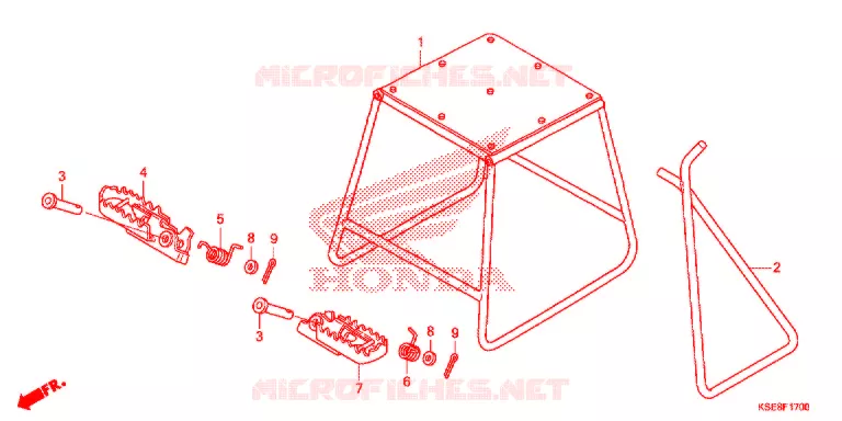 BEQUILLE - REPOSE PIEDS Honda MOTO 150 CRF 2020  CRF150RBL
