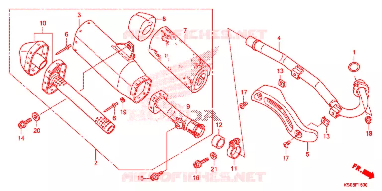 SILENCIEUX D'ECHAPPEMENT Honda MOTO 150 CRF 2020  CRF150RBL