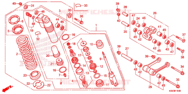 AMORTISSEUR ARRIERE Honda MOTO 150 CRF 2020  CRF150RL
