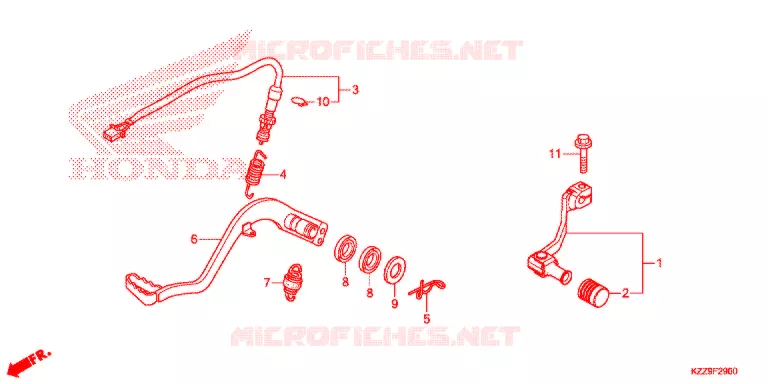 PEDALE Honda MOTO 250 CRF 2019  CRF250LK