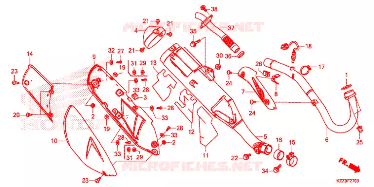 SILENCIEUX D'ECHAPPEMENT Honda MOTO 250 CRF 2019  CRF250RLK
