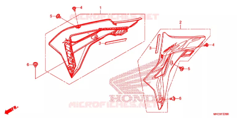 OUIES DE RADIATEUR Honda MOTO 450 CRF 2021  CRF450XK