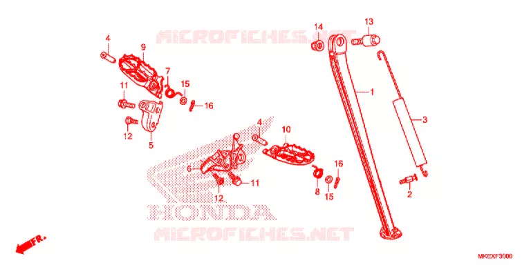REPOSE PIED - BEQUILLE Honda MOTO 450 CRF 2021  CRF450XK