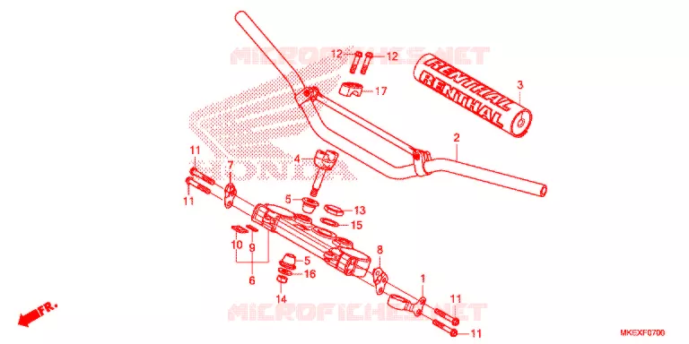 GUIDON - TE DE FOURCHE Honda MOTO 450 CRF 2020  CRF450XL