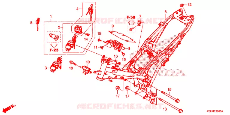 CADRE Honda MOTO 150 RS 2020  FS150FL