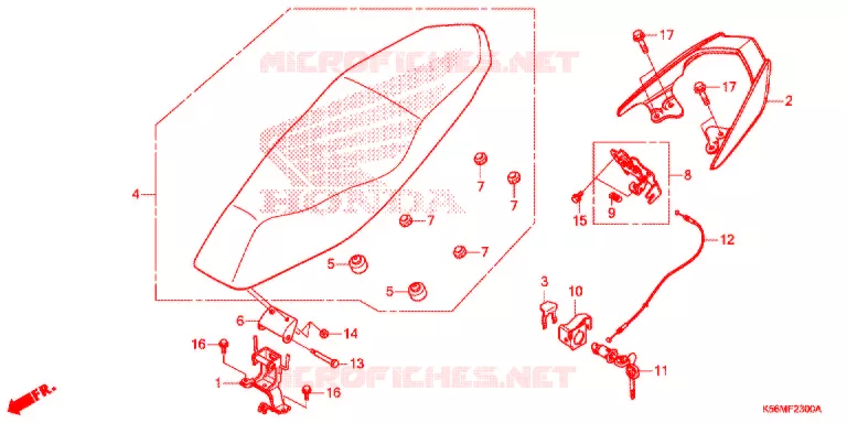 SELLE Honda MOTO 150 RS 2021  FS150FL