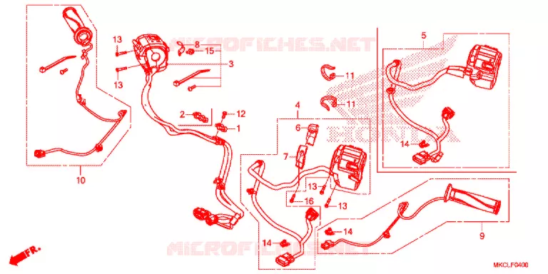 COMMODOS - POIGNEES Honda MOTO 1800 GOLD-WING 2020  GL1800DL