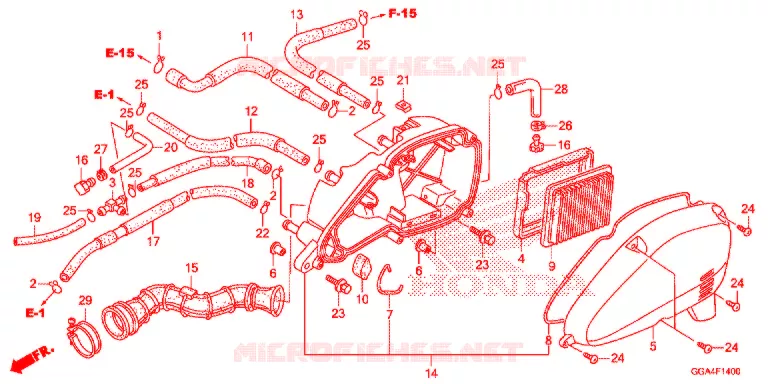 FILTRE A AIR Honda SCOOTER 50 RUCKUS 2021  NPS50L_A
