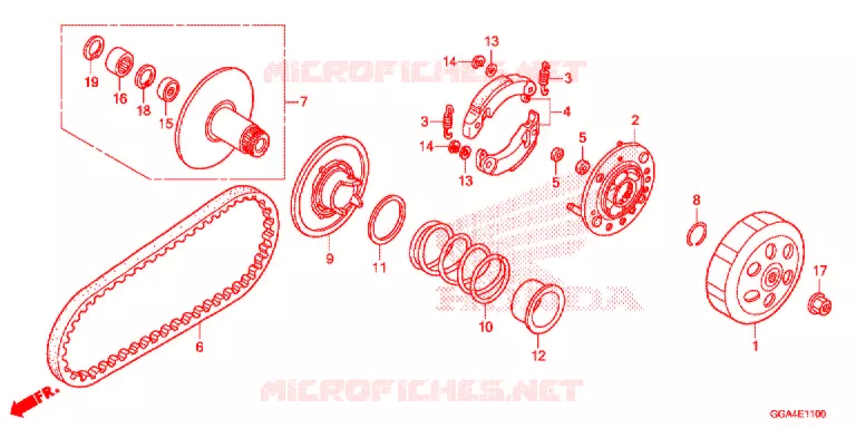 EMBRAYAGE Honda SCOOTER 50 RUCKUS 2021  NPS50L_A