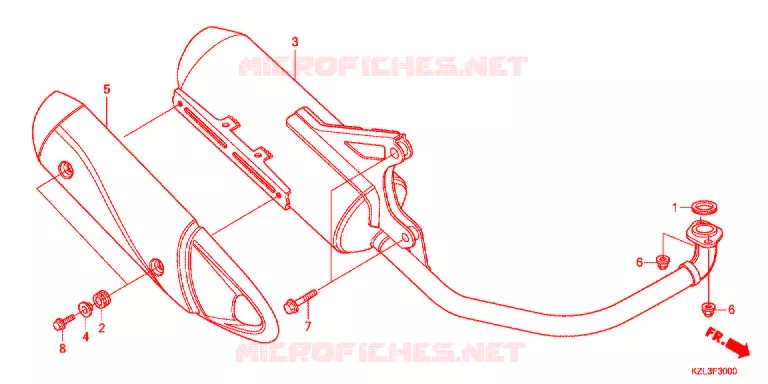 SILENCIEUX D'ECHAPPEMENT Honda SCOOTER 110 VISION 2017  NSC110WHG