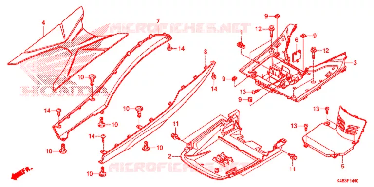 MARCHE PIEDS Honda SCOOTER 110 SPACY 2017  SCR1105WHH