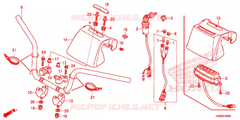 GUIDON Honda ATV 250 FOURTRAX 2020  TRX250TE1L