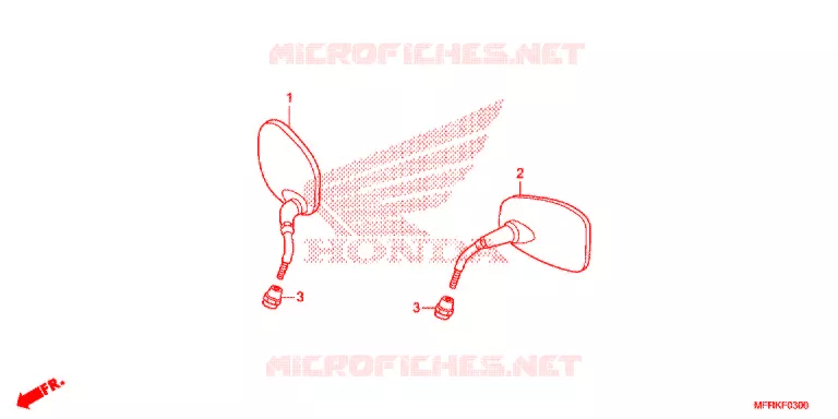 RETROVISEUR Honda MOTO 1300 VT 2020  VT1300CXAL