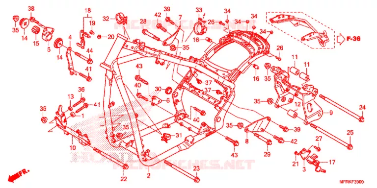 CADRE Honda MOTO 1300 VT 2020  VT1300CXL