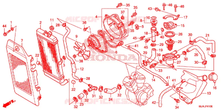 RADIATEUR Honda MOTO 750 SHADOW 2020  VT750CL