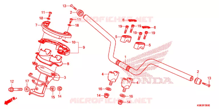 GUIDON - CARENAGE Honda SCOOTER 125 PCX 2022  WW125L