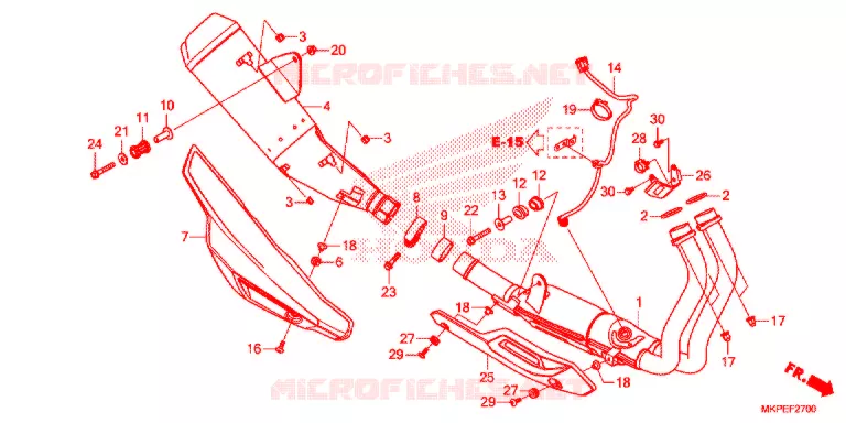 SILENCIEUX D'ECHAPPEMENT Honda MOTO 500 CB 2020  CB500FAL