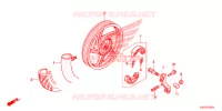 ROUE ARRIERE (MOULURE) pour Honda CLICK 125 I Idling Stop Casted Wheels 2014