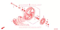 ROUE AVANT (MOULURE) pour Honda CLICK 125 I Idling Stop Casted Wheels 2014