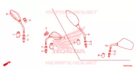 RETROVISEUR pour Honda CLICK 125 I Idling Stop Spoked Wheels 2016