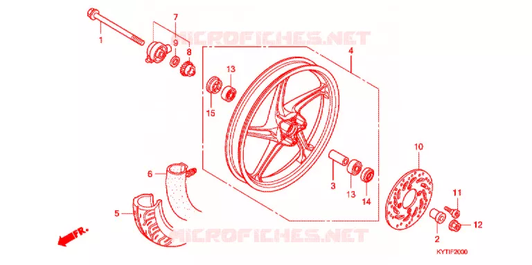 ROUE AVANT Honda SCOOTER 110 SCOOPY 2011  ACD110CSC