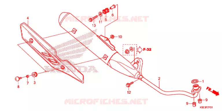 SILENCIEUX D'ECHAPPEMENT (2) Honda MOTO 110 WAVE 2021  AFS110SPK