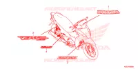 AUTOCOLLANTS pour Honda BIZ 125 FREIO DIANTEIRO DISCO 2019