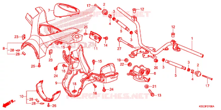 GUIDON - CARENAGE Honda MOTO 125 CUB 2021  C125AL