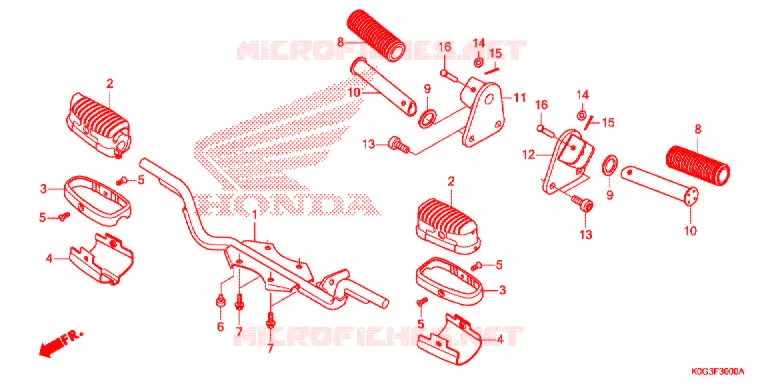 REPOSE PIED Honda MOTO 125 CUB 2020  C125AL