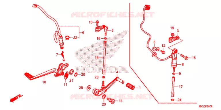 PEDALE Honda MOTO 1000 CB 2020  CB1000RAL